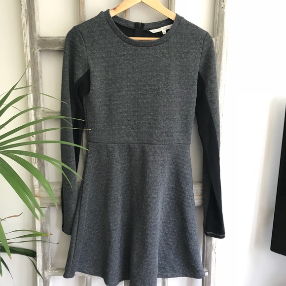 Rachel Roy Gray Long Sleeve Skater Style Dress - Picture 2 of 5